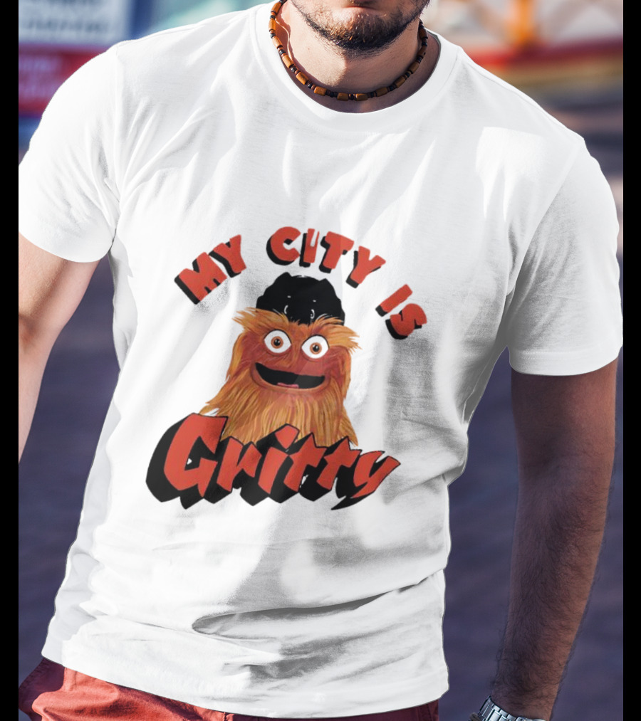 Philadelphia Flyers My City Is Gritty Mascot T-Shirt