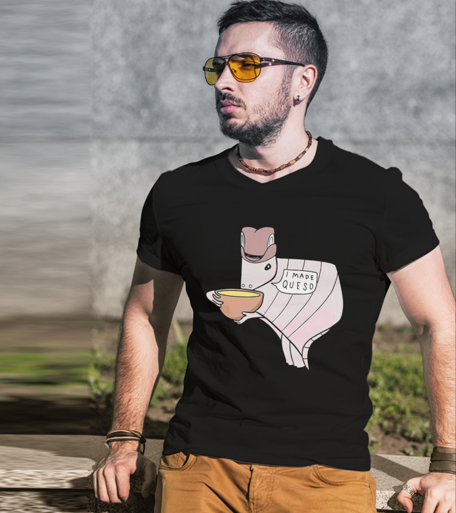 Quesodillo I Made Queso Armadillo Holding Cheese Bowl T-Shirt