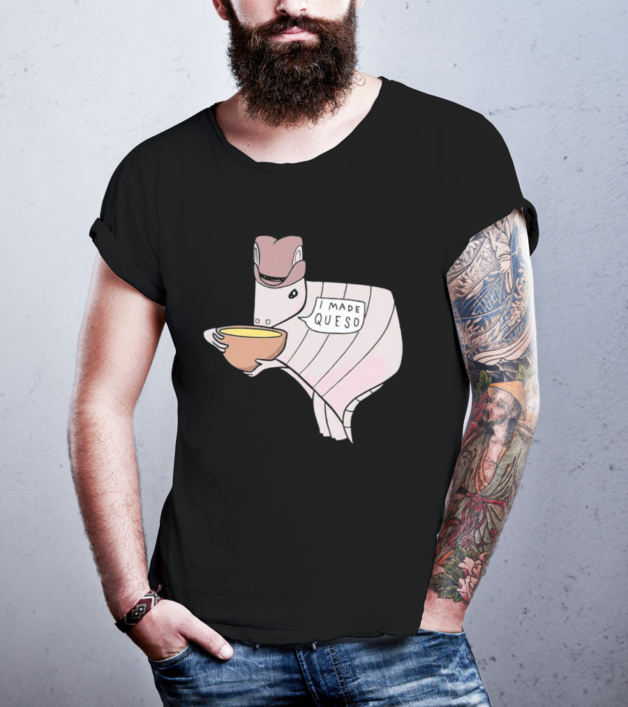 Quesodillo I Made Queso Armadillo Holding Cheese Bowl T-Shirt