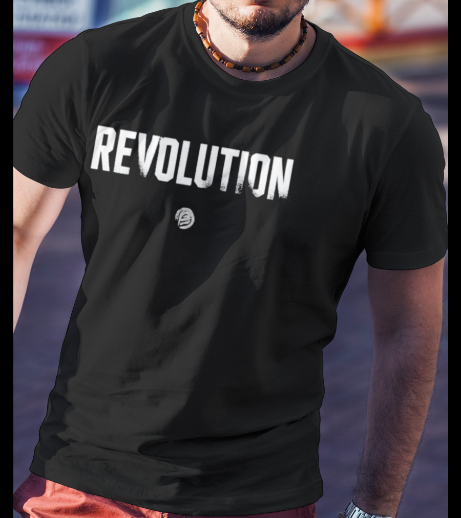 Revolutionx Revolution White Text With Circular T-Shirt