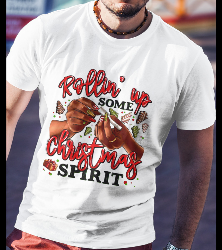 Rollin’ Up Some Christmas Spirit With Festive Candy Canes And Holiday Cheer T-Shirt