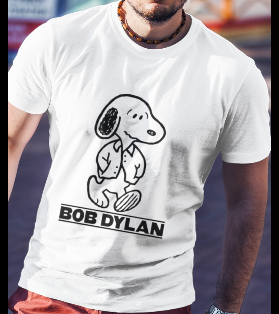 Snoopy Bob Dylan Walking Cool T-Shirt