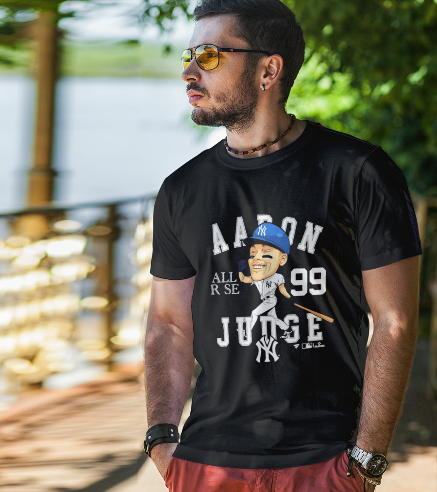 Aaron Judge All Rise 99 NY Yankees Caricature T-Shirt