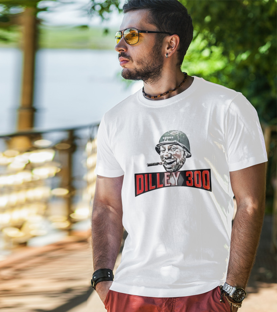 Dilley 300 Military Style Helmet Cigar Laughing Soldier T-Shirt