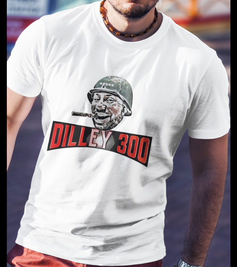 Dilley 300 Military Style Helmet Cigar Laughing Soldier T-Shirt