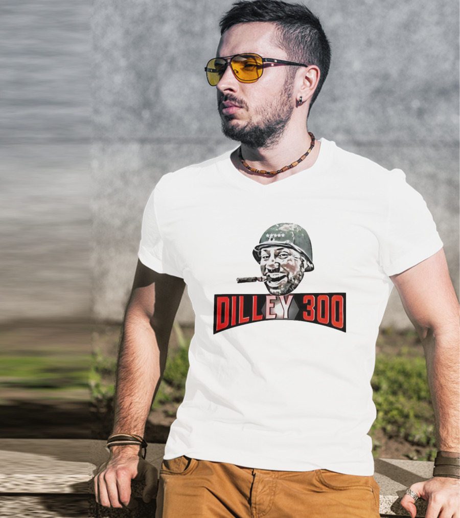 Dilley 300 Military Style Helmet Cigar Laughing Soldier T-Shirt