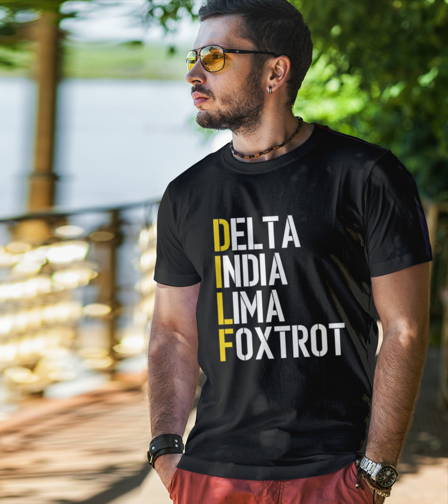 Dilf Delta India Lima Foxtrot Phonetic Alphabet Humor T-Shirt