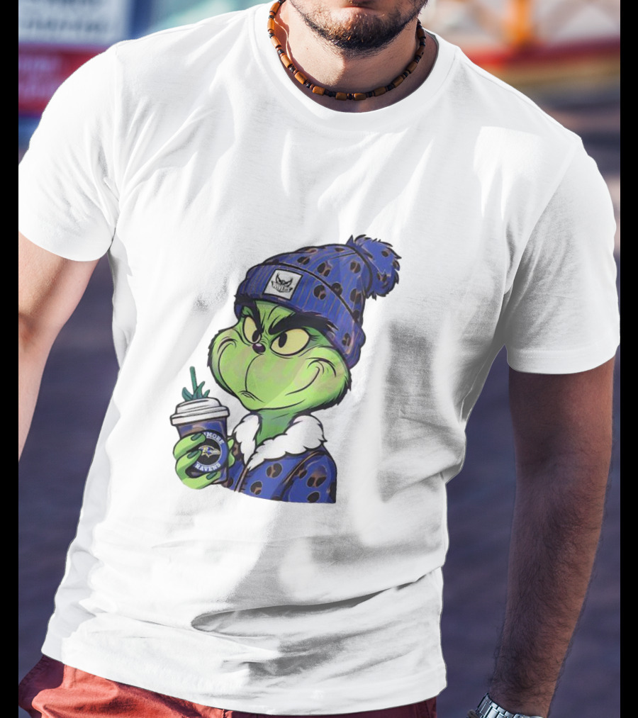 Grinch Boujee Baltimore Ravens Coffee Lover T-Shirt