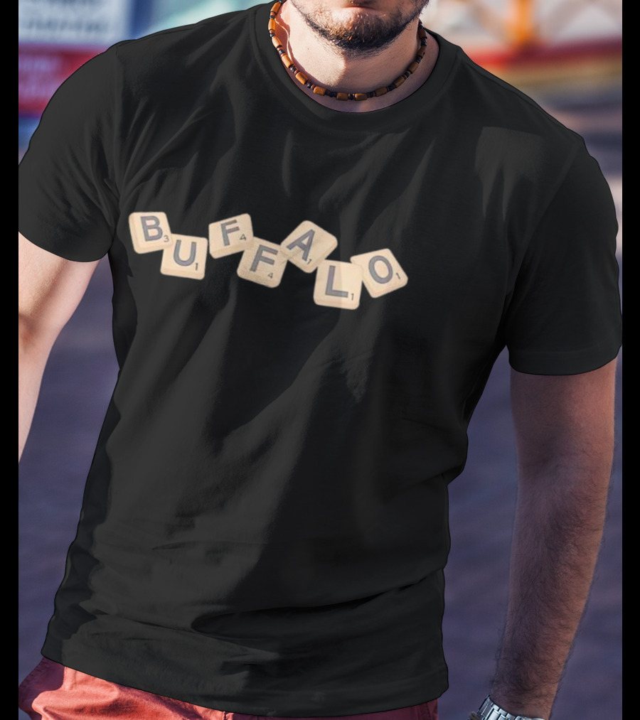 Buffalo Word Game Scrabble Tiles T-Shirt
