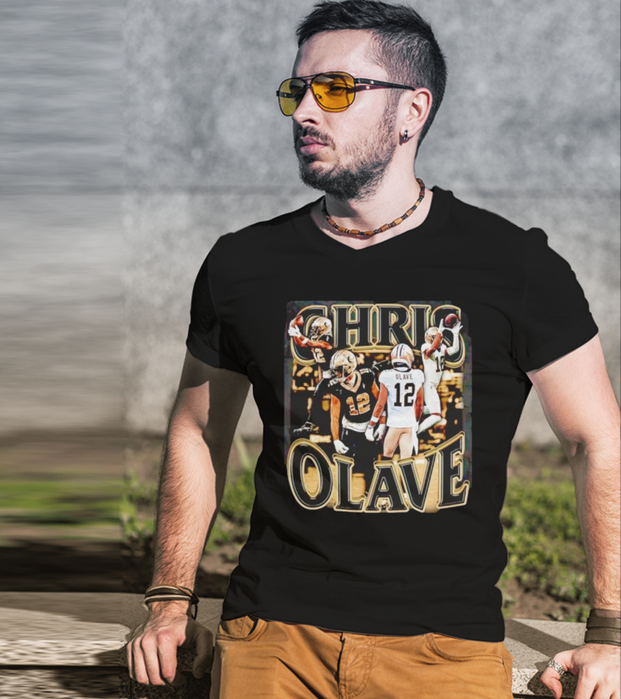 Chris Olave Nola Dreams 12 Saints Football Icons T-Shirt