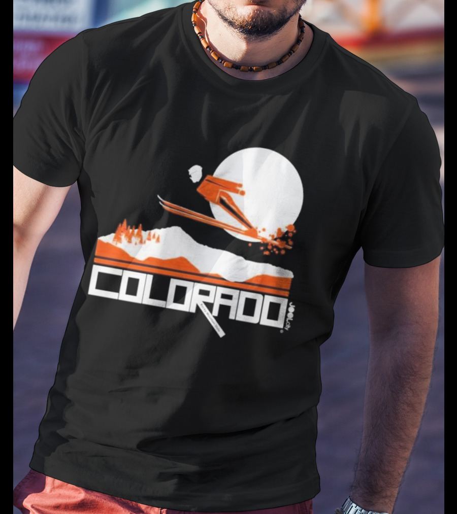 Colorado Skiing Adventure Under Full Moon T-Shirt