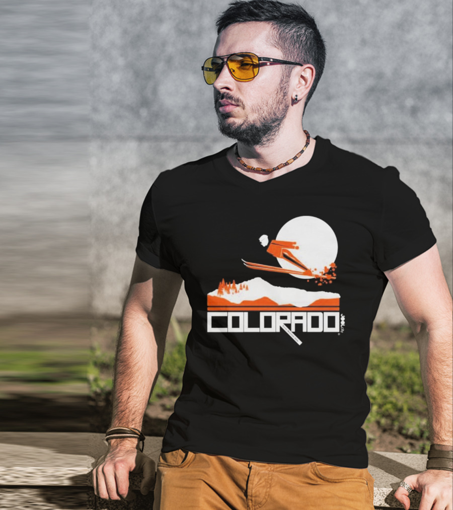 Colorado Skiing Adventure Under Full Moon T-Shirt