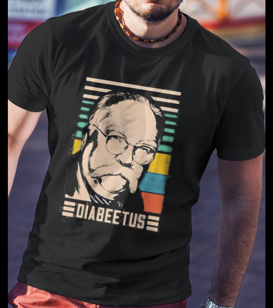 Diabeetus Wilford Brimley Vintage Retro Stripes T-Shirt