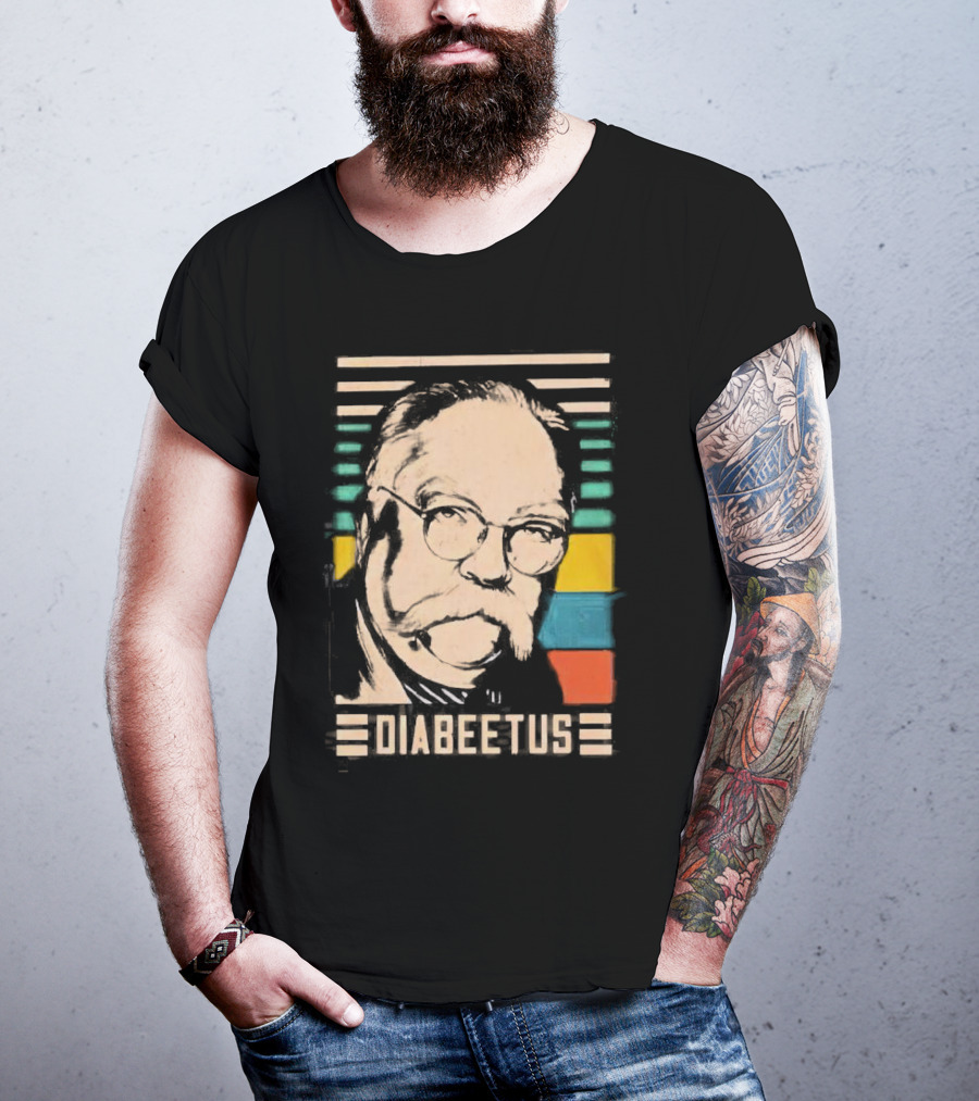 Diabeetus Wilford Brimley Vintage Retro Stripes T-Shirt