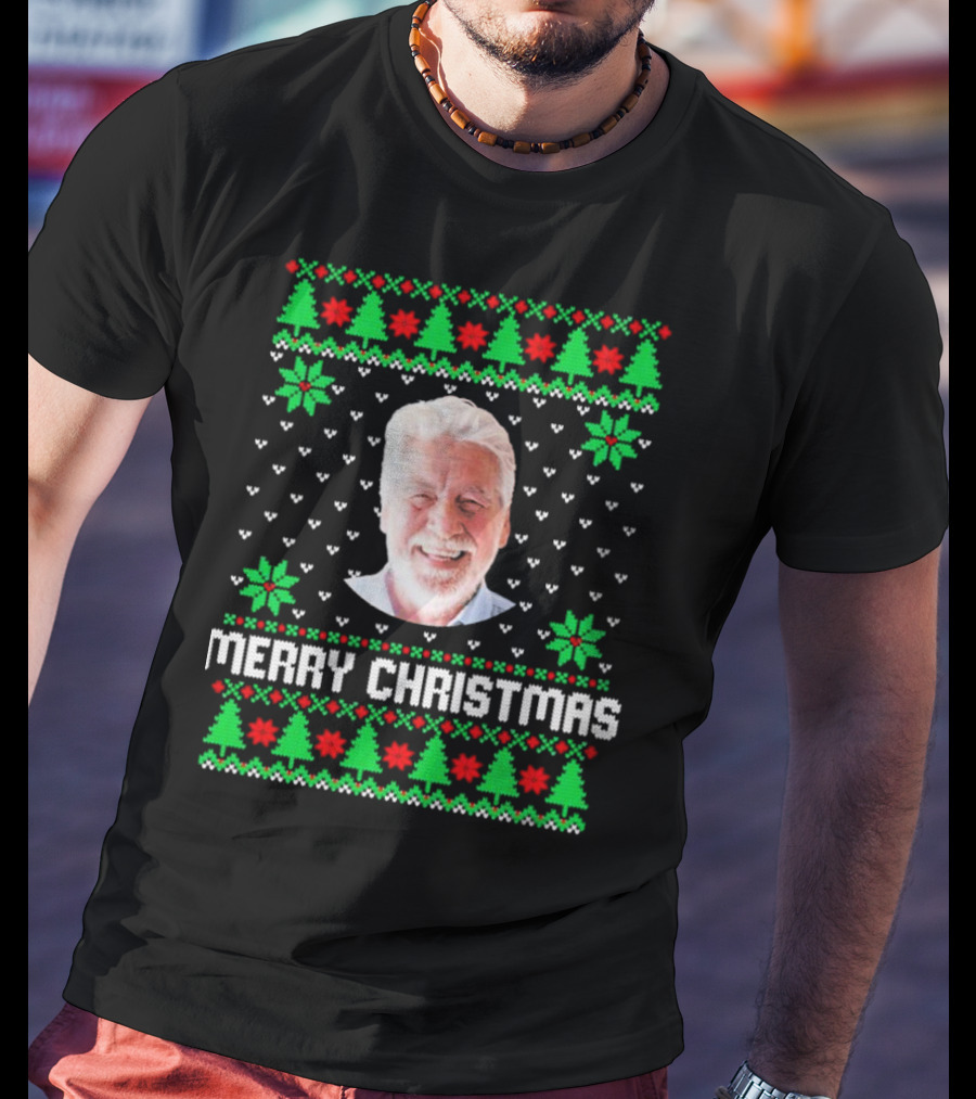 Merry Christmas Personalized Family Photo Face T-Shirt