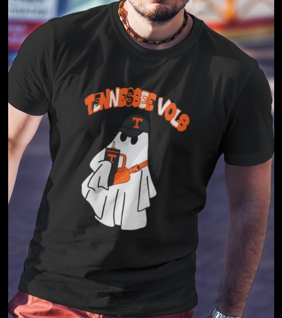 TENNESSEE VOLS GHOST WITH HAT AND DRINK T-Shirt