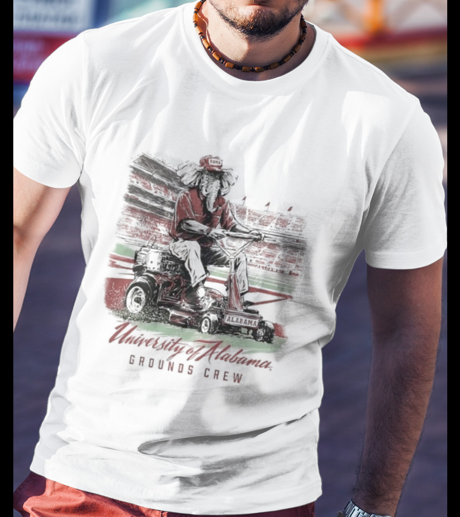 University Of Alabama Grounds Crew Elephant Stadium Mowing T-Shirt