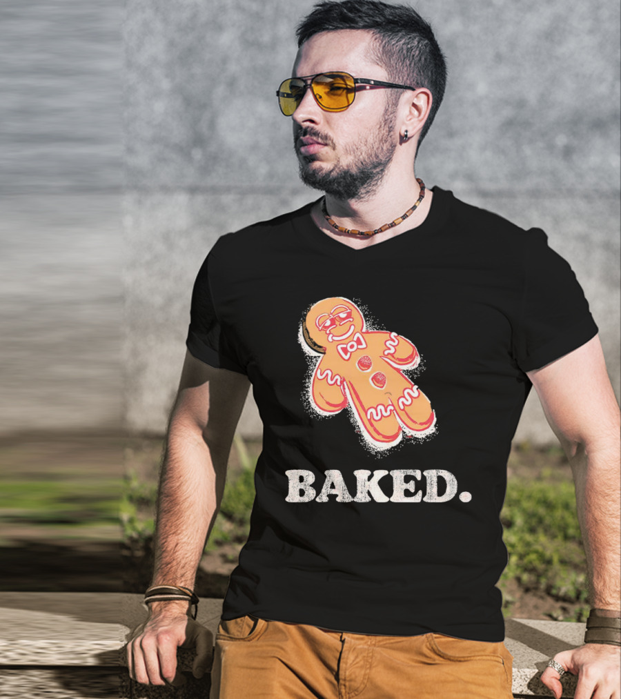Baked Gingerbread Christmas Cookie Humor T-Shirt