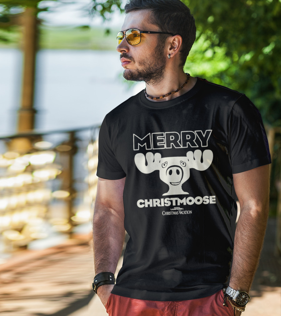 Merry Christmoose National Lampoon's Christmas Vacation Moose T-Shirt