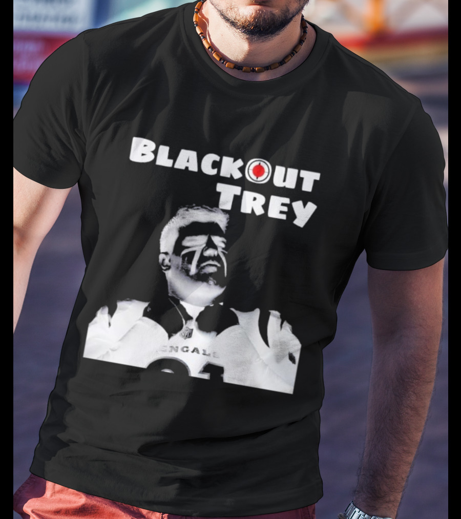 Blackout Trey Cincinnati Bengals 91 T-Shirt