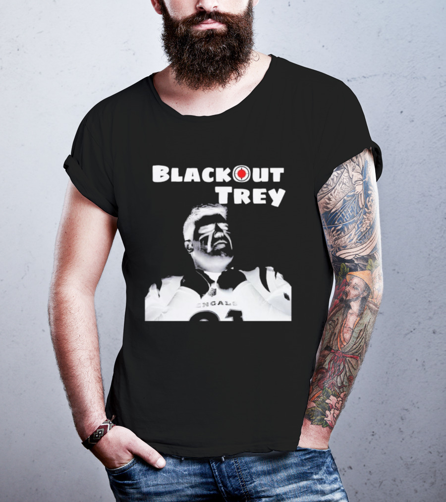 Blackout Trey Cincinnati Bengals 91 T-Shirt