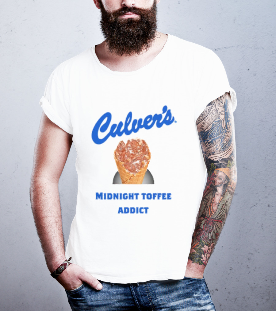 Culver’s Midnight Toffee Addict Ice Cream Cone Fan Favorite T-Shirt