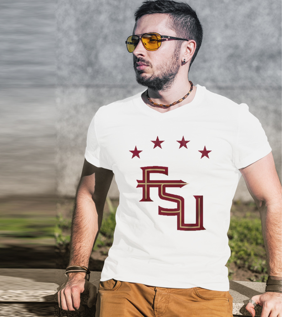 FSU Soccer Four Stars Achievement Recognition T-Shirt