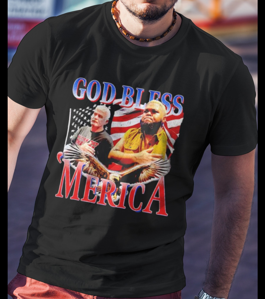 GOD BLESS ‘MERICA Vintage American Flag And Bald Eagle T-Shirt