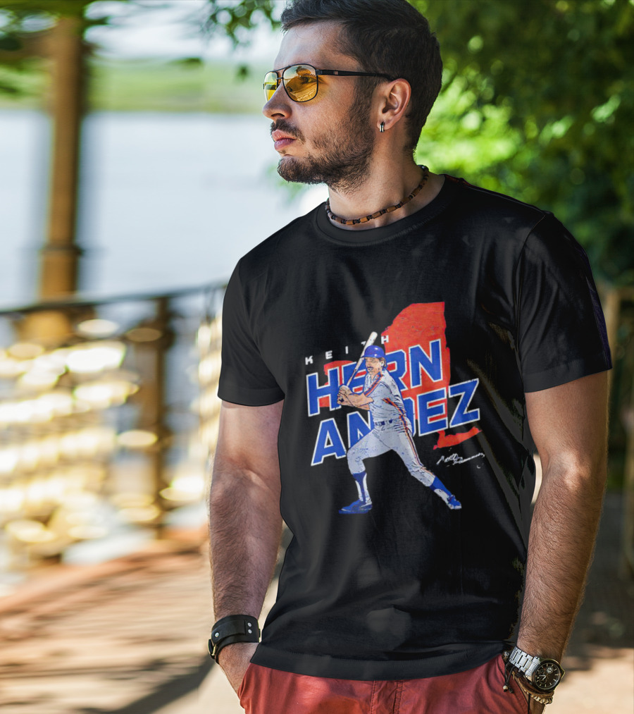 Keith Hernandez New York Player Signature Map T-Shirt