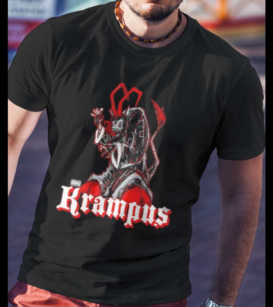 Krampus IV Explicit Content Warning Parental Advisory T-Shirt