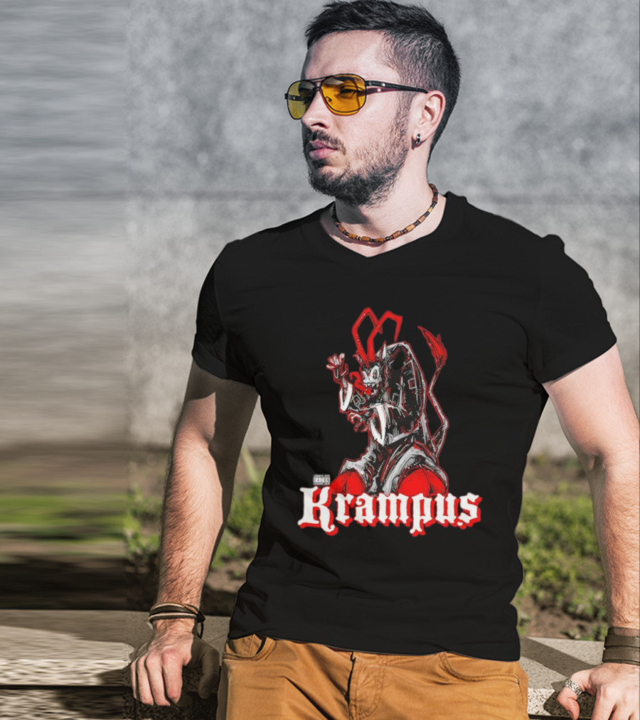 Krampus IV Explicit Content Warning Parental Advisory T-Shirt