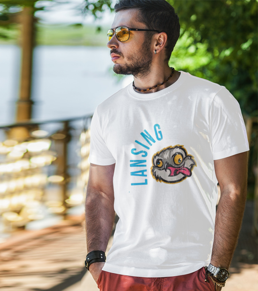 Lansing Baseball Club Owl Mascot T-Shirt