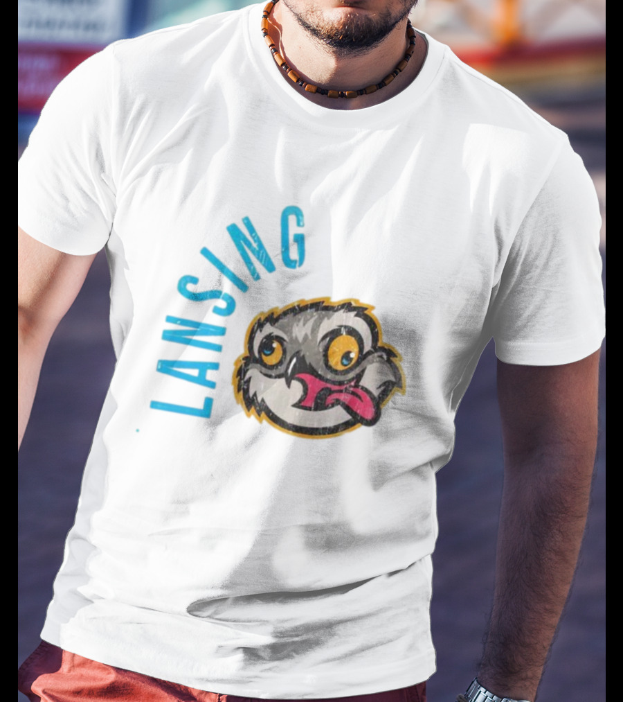 Lansing Baseball Club Owl Mascot T-Shirt