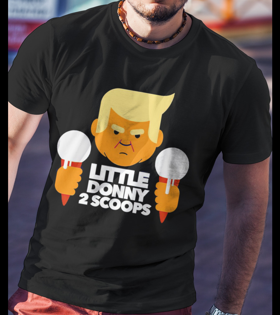 Little Donny 2 Scoops Ice Cream Character T-Shirt