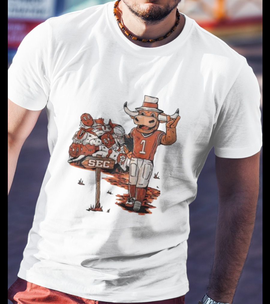 Texas Longhorns Mascot Celebrating SEC Victory T-Shirt
