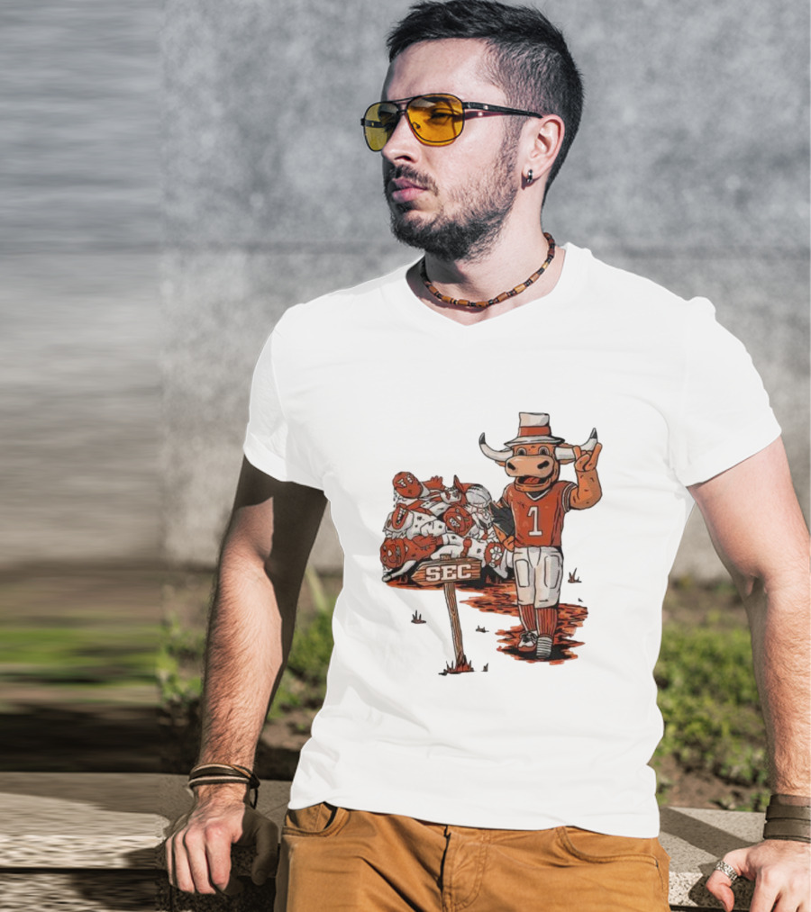 Texas Longhorns Mascot Celebrating SEC Victory T-Shirt