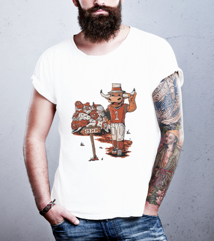 Texas Longhorns Mascot Celebrating SEC Victory T-Shirt