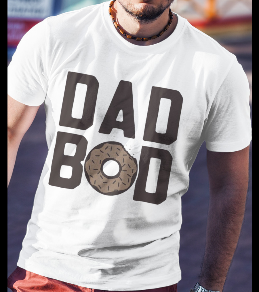 Dad Bod Donut Sprinkles Fun Playful T-Shirt