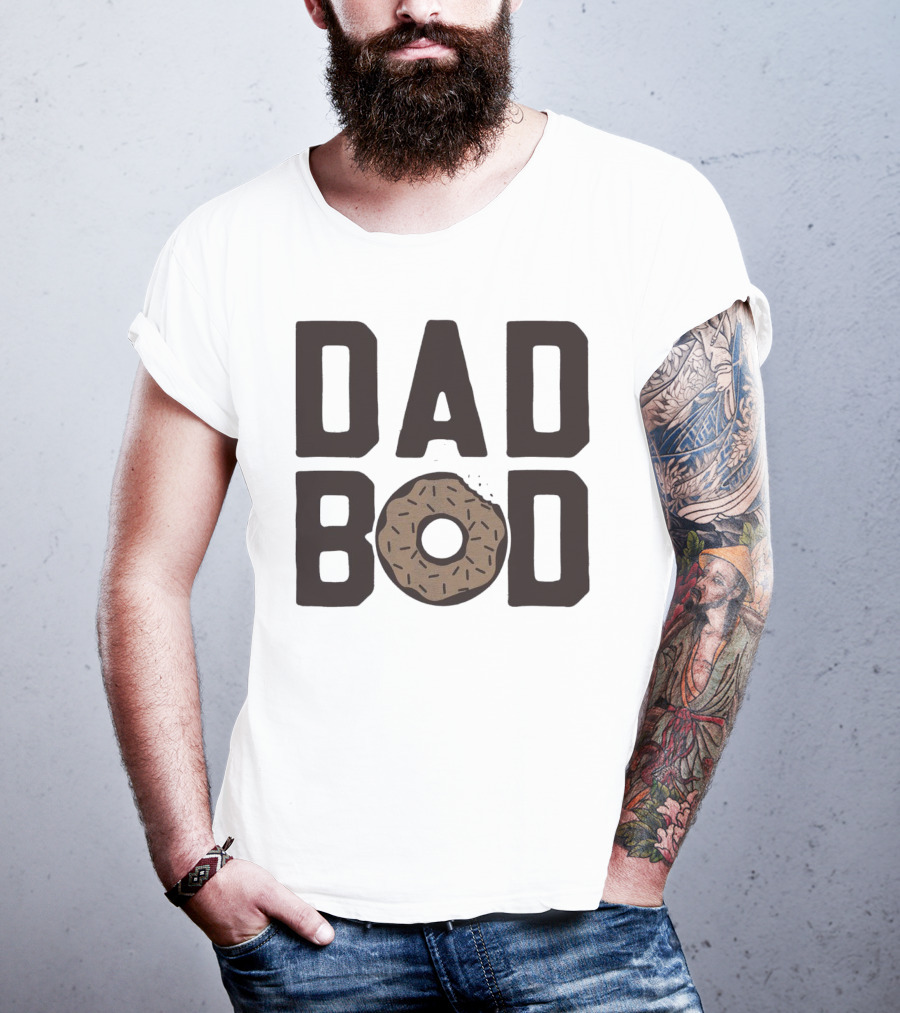 Dad Bod Donut Sprinkles Fun Playful T-Shirt