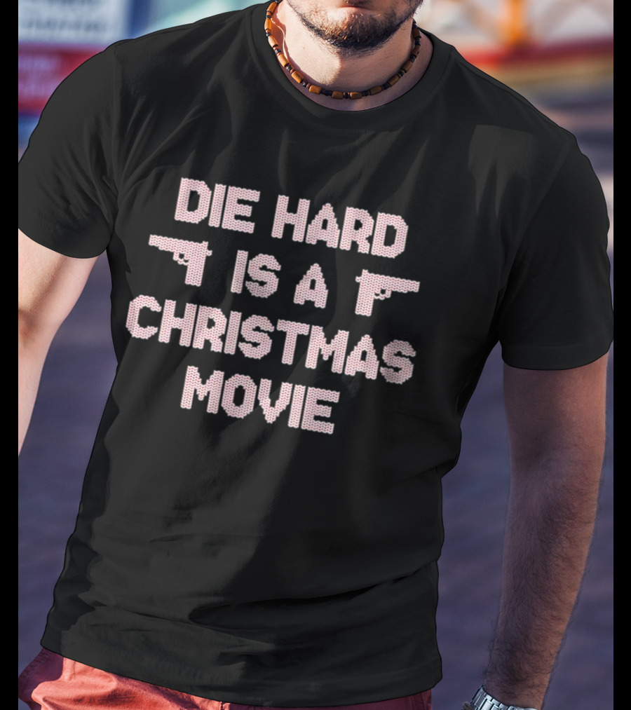Die Hard Is A Christmas Movie Gun T-Shirt