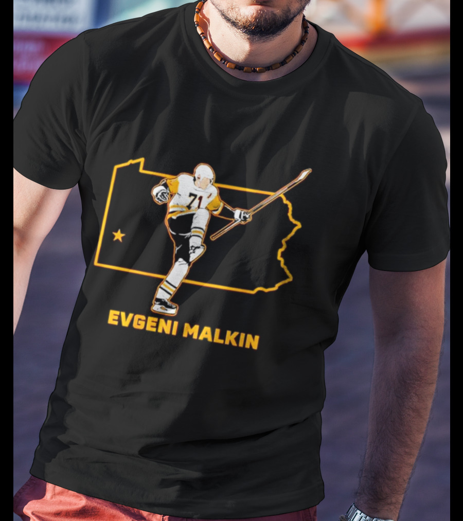 Evgeni Malkin 71 Pennsylvania State Hockey Star T-Shirt