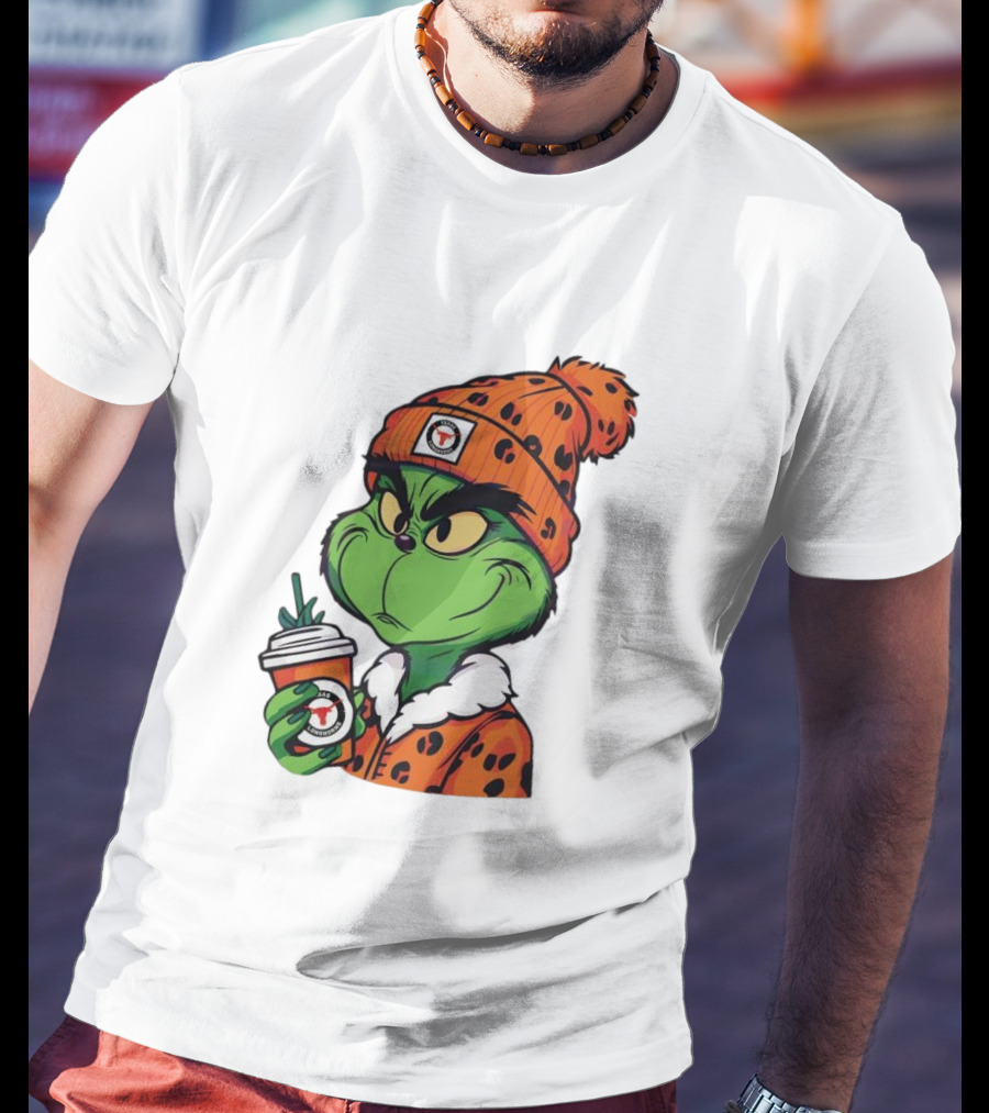 Grinch Boujee Texas Longhorns Cozy Coffee Lover T-Shirt