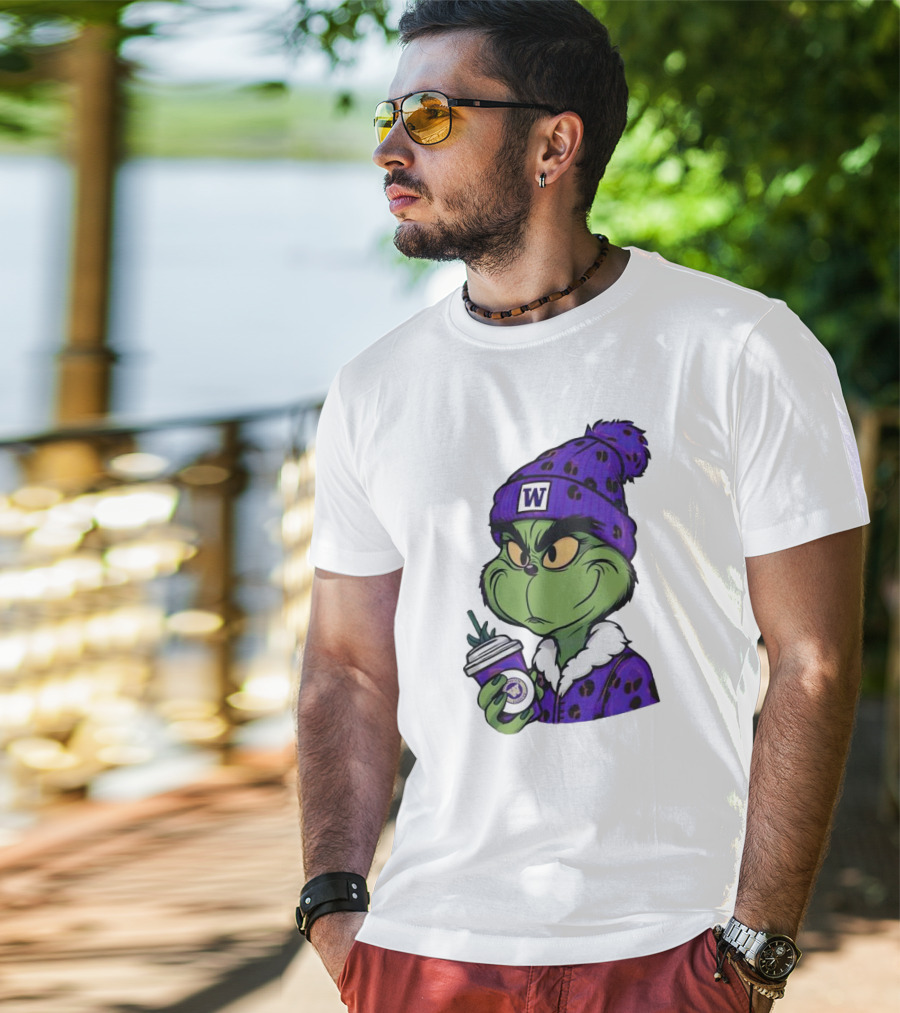Grinch Boujee W Washington Huskies Coffee T-Shirt
