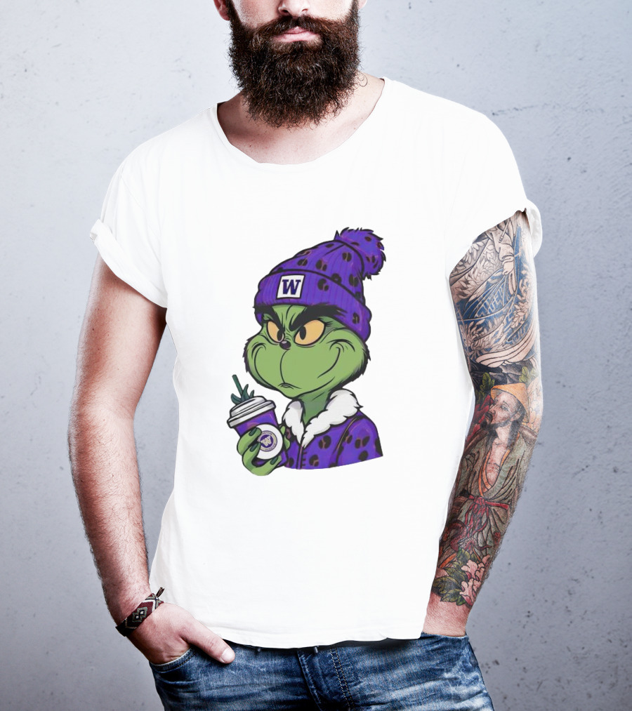 Grinch Boujee W Washington Huskies Coffee T-Shirt