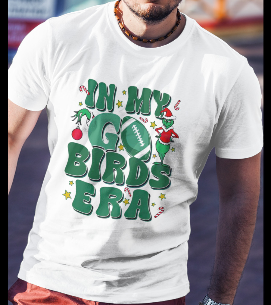 Grinch Go Birds Era Philadelphia Eagles Christmas T-Shirt