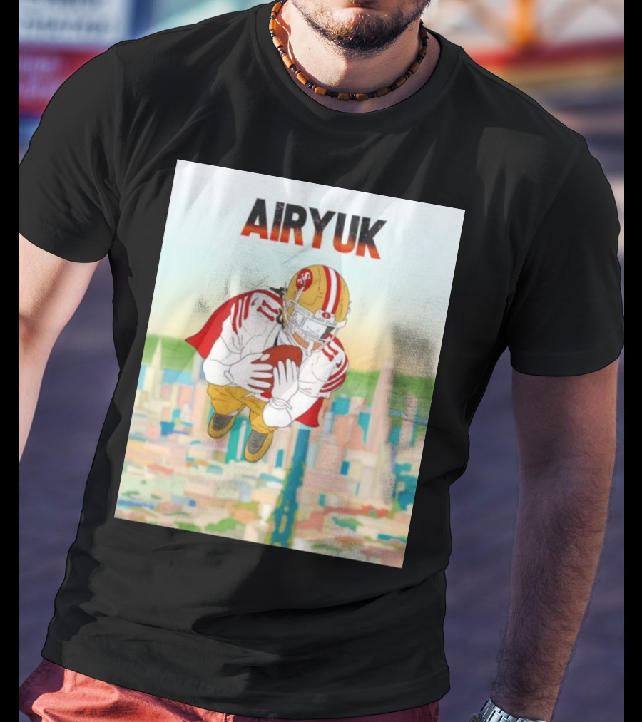 Rita Oak Airyuk San Francisco Football Player Skyline Catching Ball T-Shirt