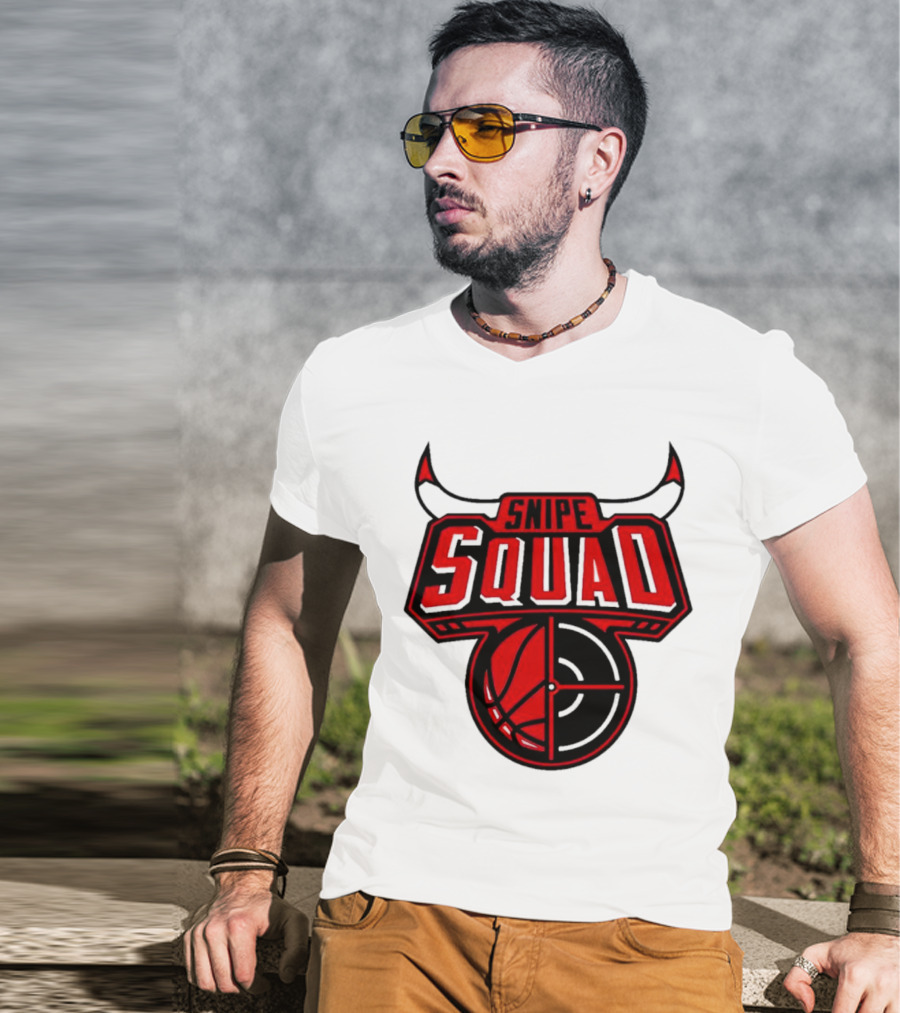 Snipe Squad Bulls Inspired Basketball Target T-Shirt