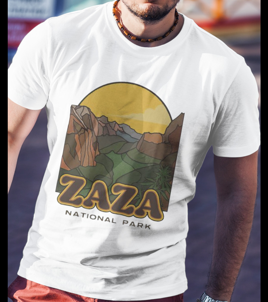 Zaza National Park Retro Landscape Scene T-Shirt