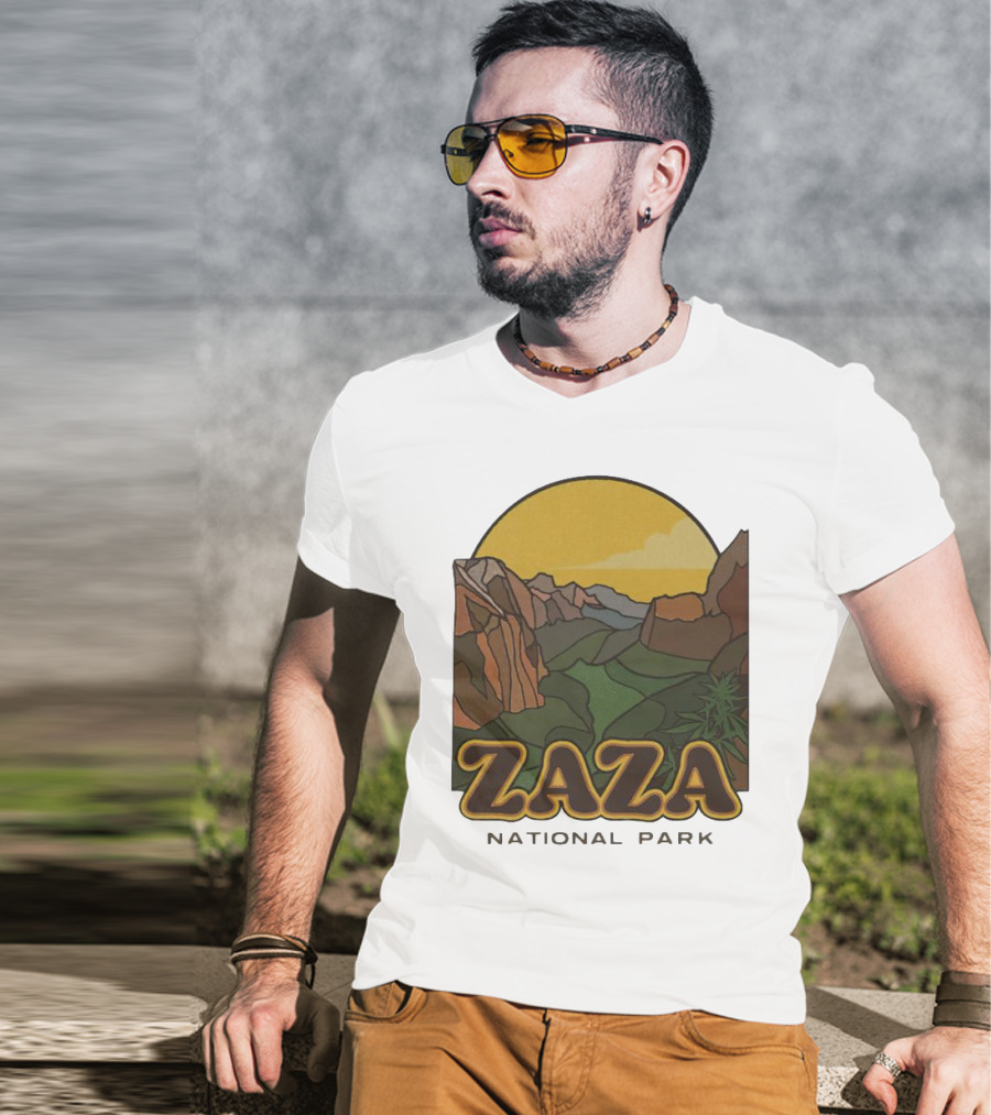 Zaza National Park Retro Landscape Scene T-Shirt