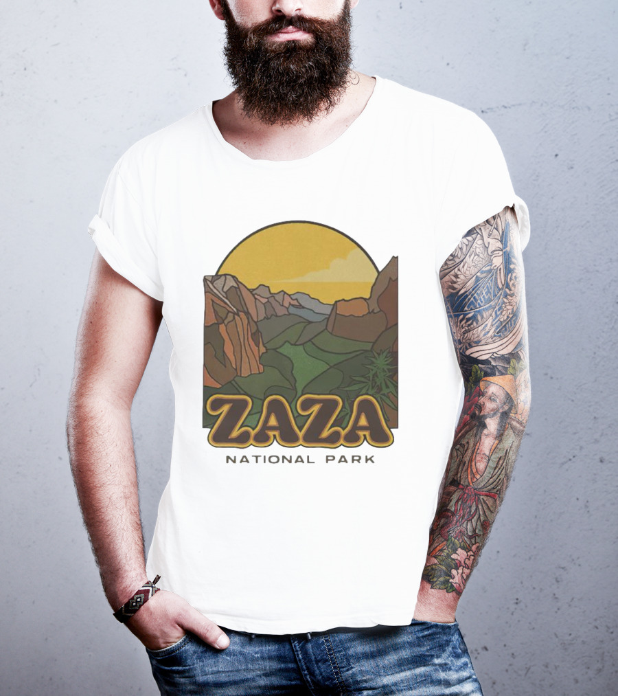 Zaza National Park Retro Landscape Scene T-Shirt
